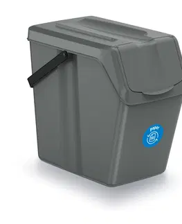 Odpadkové koše NABBI ISWB25S3 odpadkový kôš na triedený odpad (3 ks) 25 l sivý kameň