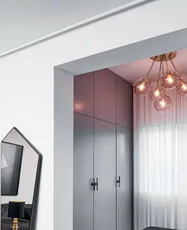 Stropné svietidlá DESIGN BY US Stropné svietidlo Ballroom Molecule, ružové, sklo, 5 svetiel
