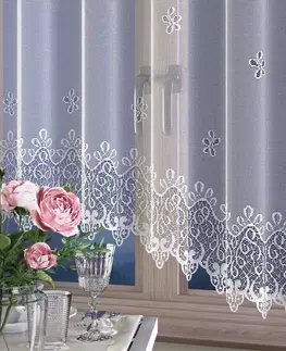Záclony Hotová záclona alebo balkónový komplet, Amanda, biela 280 x 140 cm