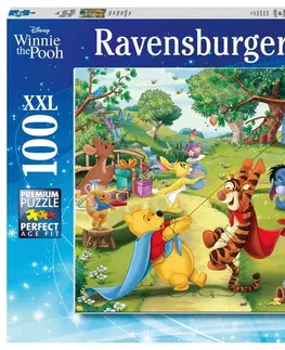 Hračky puzzle RAVENSBURGER - Disney: Macko Pú 100 dielikov