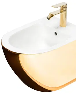 Kúpeľňa REA - Bidet Carlo Mini zlatá/biela REA-C2288