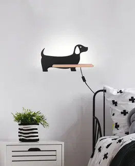 Osvetlenie Detská lampička DOG LED Candellux Čierna
