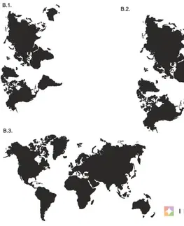 Nálepky na stenu Nálepka na stenu - Mapa sveta