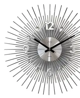 Hodiny Nástenné dekoračné hodiny JVD HT114.3, 45cm strieborná