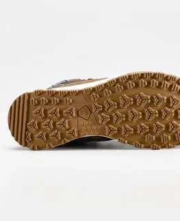 kemping Pánska hrejivá a nepremokavá polovysoká turistická obuv SH500