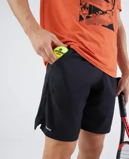 bedminton Pánske tenisové šortky Essential+ čierne