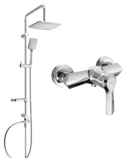 Sprchy a sprchové panely MEXEN/S - Sven sprchový stĺp vrátane sprchovej batérie Sabre, chróm 72140262-00