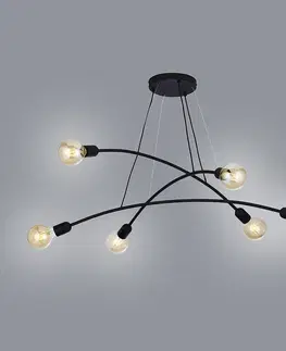 Lampy do obývačky Luster Helix 2726 Black Lw6