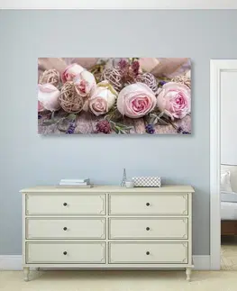 Obrazy kvetov Obraz slávnostná kvetinová kompozícia ruží