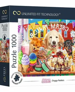 Hračky puzzle TREFL - Prime puzzle 1000 UFT - Nálož roztomilosti: Psí sliediči