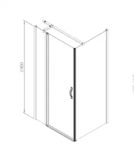 Sprchovacie kúty GELCO ONE Obdĺžnikový sprchovací kút 1200x1100 číre sklo, GO3512-GO4811 GO3512-GO4811