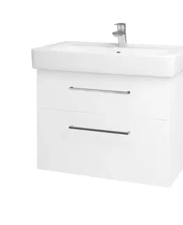 Kúpeľňový nábytok Dreja - Kúpeľňová skrinka Q MAX SZZ2 80 - N01 Biela lesk / Úchytka T04 / L01 Biela vysoký lesk 60193E