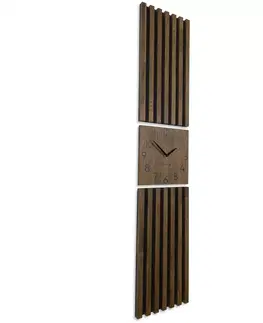 Hodiny Závesné hodiny z dubového dreva Lamele 155cm FlexiStyle z235-d91