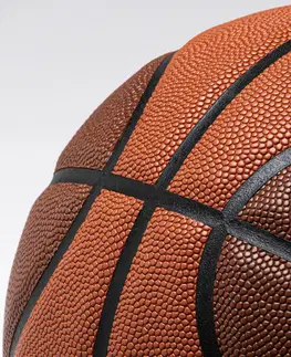 basketbal Basketbalová lopta BT500 Grip veľkosť 7 oranžovo-hnedá