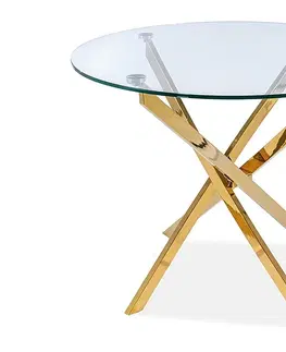 Jedálenské stoly Jedálenský stôl AGIS Signal Zlatá