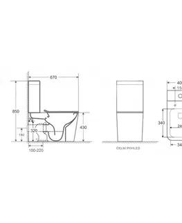 Kúpeľňa HOPA - Kombi WC orloja RIMLESS sa SLIM sedadlom Soft-close OLKLT2093A