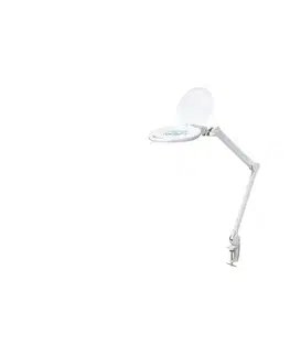 Lampy Geti LED Stmievateľná stolná lampa s lupou LED/10W/230V biela 