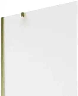 Sprchové dvere MEXEN/S - Next vaňová zástena FIX 80 x 150 cm, mrazené sklo, zlatá 895-080-000-00-30-50