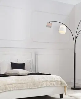 Stojace lampy LuxD 17527 Dizajnová oblúková stojanová lampa SHADOW Stojanové svietidlo