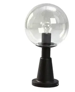 Vonkajšie stojanové svietidlá Albert Leuchten Soklové svietidlo čierne, s krištáľovým sklom