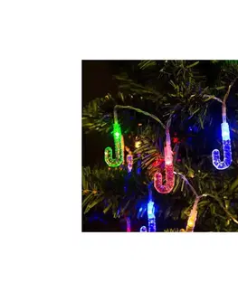Vianočné dekorácie  LED Vianočná reťaz 20xLED 2,25m multicolor palička 