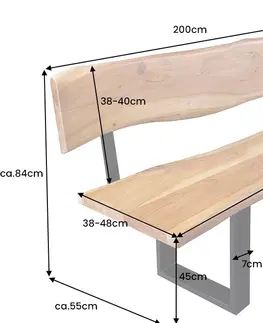 Stoličky Jedálenská lavica ATHAMÁS Dekorhome 160 cm