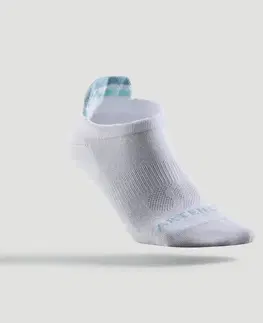 bedminton Športové ponožky RS 160 nízke 3 páry biele, bledozelené, bledomodré