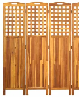Paravány Paraván akáciové drevo Dekorhome 121,5x115 cm (3-dílný)