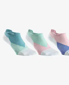 bedminton Športové ponožky RS160 Color Block nízke ružové 3 ks