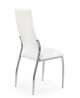 Jedálenské stoličky HALMAR K209 jedálenská stolička biela / chróm