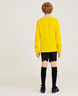 dresy Detský futbalový dres s dlhým rukávom Viralto Club žltý