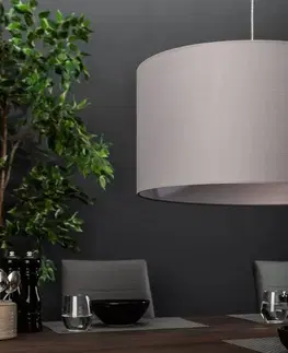 Závesné svietidlá LuxD Dizajnové závesné svetlo Nash, 50 cm, sivé