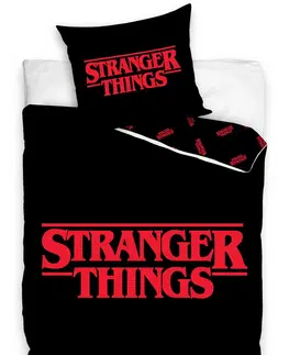 Bavlnené Obliečky Stranger Things Black