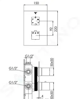 Kúpeľňové batérie STEINBERG - 160 Termostatická batéria pod omietku pre 3 spotrebiče, chróm 160 4123 3