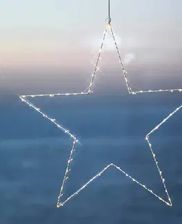 Vianočné svetelné hviezdy Sirius Dekoračná LED lampa Liva Star, biela, 70 cm