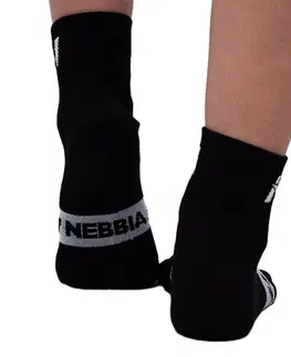 Pánske ponožky Ponožky Nebbia "EXTRA PUSH" crew 128 Black - 43-46