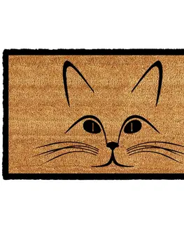 Koberce a koberčeky Home Elements Kokosová rohožka Mačacia hlava, 43 x 73 cm