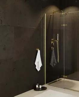 Sprchovacie kúty HOPA - Obdélníkový sprchový kout PIXA GOLD - Rozměr A - 100 cm, Rozměr B - 80 cm, Směr zavírání - Pravé (DX) BCPIXA1080OBDPG