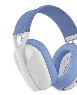 Slúchadlá Herné slúchadlá Logitech G435 Lightspeed Wireless Bluetooth Gaming Headset, biele