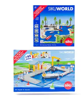 Hračky - dopravné stroje a traktory SIKU - World - nakladací prístav s mólom a vodnou plochou