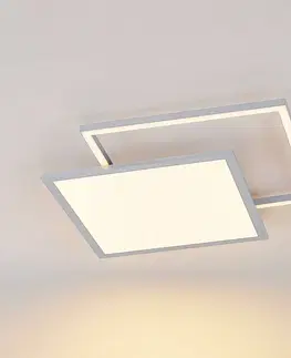 Stropné svietidlá Lucande Lucande Senan LED stropná lampa, štvorce, CCT