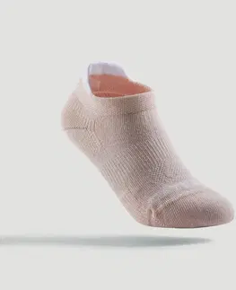 bedminton Detské športové ponožky RS 160 nízke 3 páry fialové, oranžové, ružové
