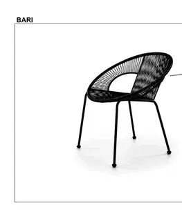 Záhradné stoličky a kreslá HALMAR Bari záhradná stolička hnedá / čierna