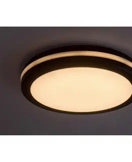 Záhradné lampy Rabalux 77035 vonkajšie stropné LED svietidlo s CCT prepínačom Indre, čierna