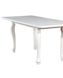 Jedálenské stoly Rozkladací stôl ST43 140/180x80cm biely
