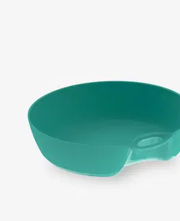 kemping Plastový hlboký tanier MH100 na kempovanie zelený 0,5 litra