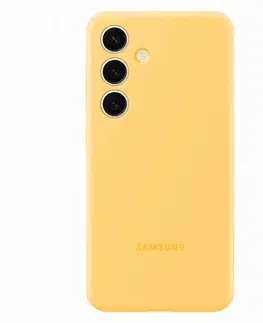 Puzdrá na mobilné telefóny Zadný kryt Silicone Cover pre Samsung Galaxy S24, žltá EF-PS921TYEGWW