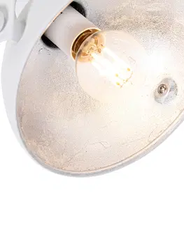 Bodove svetla Priemyselné stropné svietidlo biele so strieborným 2-svetlom nastaviteľné - Magnax