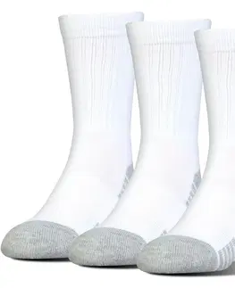 Pánske ponožky Pánske ponožky Under Armour HeatGear Tech Crew 3 páry White - XL (46-50,5)