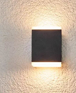 Vonkajšie nástenné svietidlá Lucande Vonkajšie nástenné svetlo Sarah diódy LED difuzér